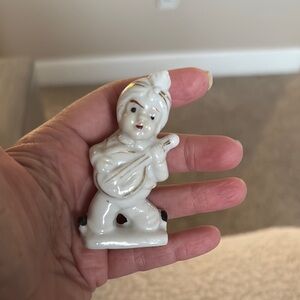 2 Japanese Bone China Figurines with Mandolin and Accordion